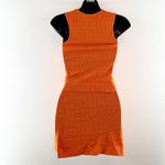 ZARA Jacquard Sleeveless Tank and Mini Skirt Matching Set Orange XS Photo 5
