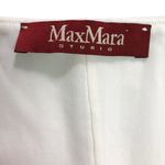 Max Mara  Studio White V-neck Peplum Babydoll Mesh Lined Top Photo 4