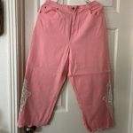 Quacker Factory  Pink Bermuda Shorts w/Lace Photo 0