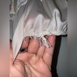 lorraine nightgown‎ Medium Ivory Nylon Midi Punk Floral Embroidery Detail Photo 3