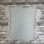 Lou & grey Women's Basic T Tee Shirt S SM Small Grey Gray Red Contrast Stitching Photo 10