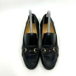 L'ARTIGIANA VIAREGGINA Black Leather Horsebit Loafers Women's 5.5 US Photo 4