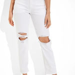 American Eagle  Outfitters white Mom Straight Jeans size 10‎ Photo 0