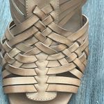 Tory Burch  Nadia brown woven leather logo detail huarache sandals heels 9.5 Photo 10