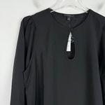 J.Crew NWT Long Puff Sleeve Keyhole Top Shirt Black Size ST Small TALL NEW Photo 1