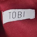 Tobi Oxblood Long Sleeve Short Romper with Deep V-Neck Size Small Photo 5