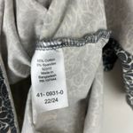 Jessica London  Womens Short Sleeve Shirt Size 22/24 Gray White Floral Photo 6