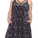 Her Universe Disney Cruella Icon Toss Velvet Strappy Dress Plus Size 2 2X Photo 0