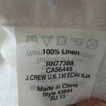 J. Crew 100% Linen Woven White Top Women's Size Small Coastal Grandma Lagenlook Photo 8