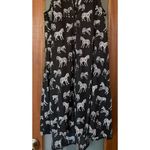 Anthropologie  Porridge Zebra Cotton Black Hi-Low Sleeveless Dress w Belt NWOT Photo 1