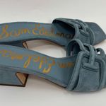 Sam Edelman  Waylon Leather Slide Sandals – Dark Coastal Blue Suede Photo 3