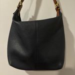 Dooney & Bourke ‎ Navy Blue Pebbled Leather Hobo Shoulder Handbag Photo 5