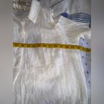 Chico's Gray Button Down Shirt with Notched Collar and Cut Out Details Photo 5