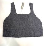 Everlane Wool Blend Yak Ribbed Full Coverage Crop Tank Top Gray L Photo 1