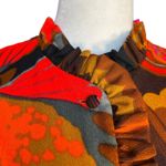 Vintage 60s Liberty House Hawaiian Maxi Dress Butterfly Print Psychedelic Orange Size XS Photo 2