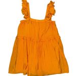 La Lavon bright orange ruffle tiered sundress women’s size large Photo 0
