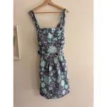 Free People Meet Me In Maui Printed Mini Dress in Ocean Combo Blue Size XL Photo 4