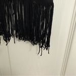 Maurice's Maurice’s Black Mesh Embroidered Fringe‎ Top Size Medium Photo 4