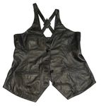 LFH Black Leather Halter Vest With Crossed Straps And Button Front 3x Size undefined Photo 0