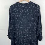 Gap Drop Waist Polka Dot Ruffled Shift Dress 3/4 sleeve Size 8 Black Photo 8