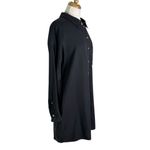 Whistles Black Helena Relaxed Shirt Dress Size 8 Photo 6