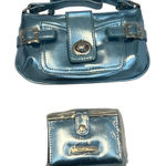 NWT Moda Bella Metallic Blue Handbag and Wallet Set perfect festival size Photo 0