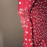 Red polkadot white Cocktail Dress Floral Sleeveless Dresses beach women dress​​ Size M Photo 9