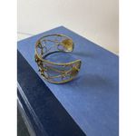 Fire‎ Opal cuff bracelet Made In Turkey Gold Colored Wire Brass Jewelry Photo 4