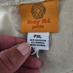 Ruby Rd  cream metallic jacquard sweatshirt size xlp Photo 5