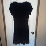 Boden USA Boden‎ Lola Jersey Dress Womens 8R Black Viscose Stretch Wrap Front Semi Fitted Photo 1