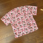 Betty Boop  Valentine's Heart Print Scrub Top Size 3XL XXXL Medical Dental Vet Photo 3