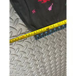 Moschino  Floral Flower Embroidered Black 100% Linen Pants‎ Womens Size 8 Photo 6