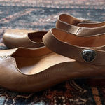 Taos Samba Brown Leather Mary Jane Shoes Velcro Strap Womens Size 6 Photo 0