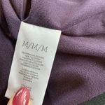 CAbi  Ellery Long Sheer Puff Sleeve Shift Dress Navy Blue Floral Lined Cocktail M Photo 3