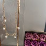 Vintage fashion Gold Plated Pearl Necklace Photo 2