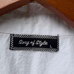 Song of Style White Sleeveless Top with Lace up Corset Style Detail Size L Photo 1