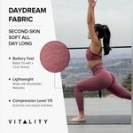 Vitality NWOT Daydream Leggings In Blackberry Rose Size S Pink Photo 3