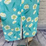Vintage 90s Turquoise Maxi Floral Sleeveless Dress 5 Size undefined Photo 4
