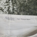 Levi's White Denim High Waisted Skirt Photo 2