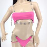 Monica Hansen Beachwear Shine Like A Diamond Pink Azalea Bikini Set Photo 1