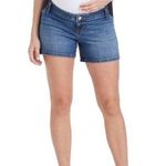 Isabel Maternity  Side Panels Stretch Pockets Midi Denim Jean Shorts Size 4 NEW Photo 0