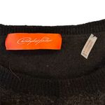 Christopher Fischer 100% wool wolf face intarsia pullover sweater Black Size M Photo 1