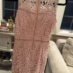AQUA Pink Lace Mini Dress Photo 4