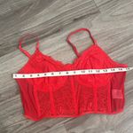 Chic Red Lace Bralette Size L Photo 7