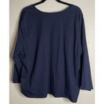 Caribbean Joe  Womens 3X Blue Top Shirt Embellished Embroidered Beach Cottage‎ Photo 1