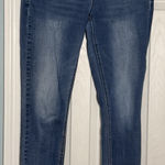 Maurice's Medium Wash Skinny Jeans, Fringe Hem On Leg, Med - Regular Photo 0