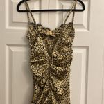 For Love & Lemons WOMENS Small Cheetah Mini Slip Dress Siren Lace Cocktail Photo 6