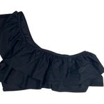 VIMPUNEC Ruffle One Shoulder Swim Top Women's Size M Trendy Fashionable Black Size M Photo 0