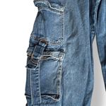 Ardene Blue Denim Utility Cargo Jeans Wide Leg D Ring Pockets 29 Inch Waist Photo 1