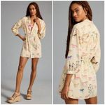 MOTHER The New To Town Shirt Dress Mini Cotton Goodbye Horses Size Small NEW Photo 10